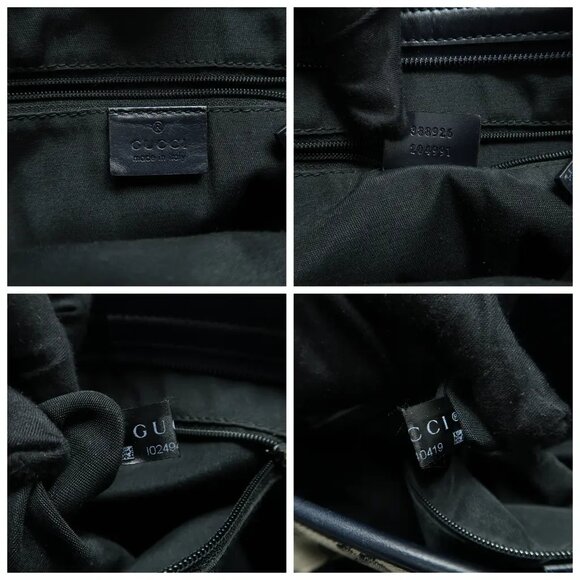 GUCCI Navy Cloth Shoulder Bag 597-021325 - Picture 11 of 12